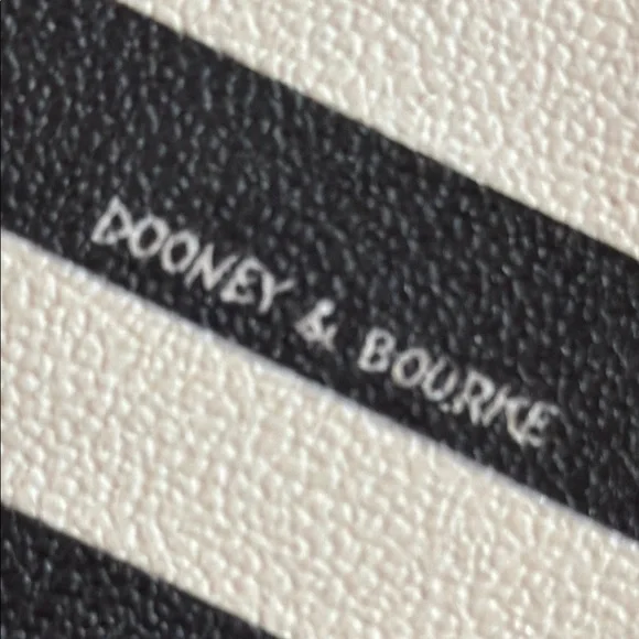 Dooney & Bourke Black and White Chevron Satchel - Picture 7 of 9